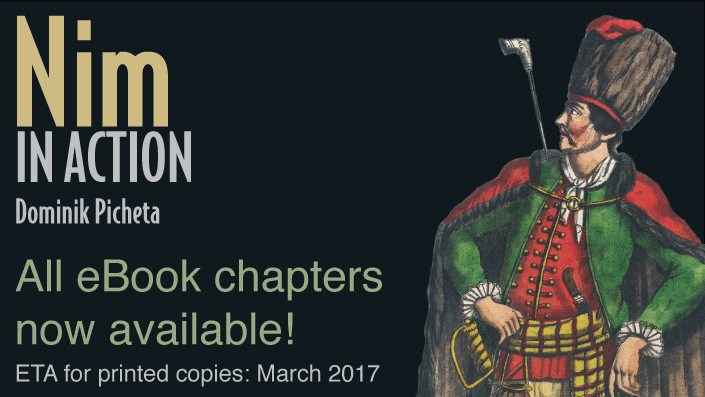 A printed copy of Nim in Action should be available in March 2017!